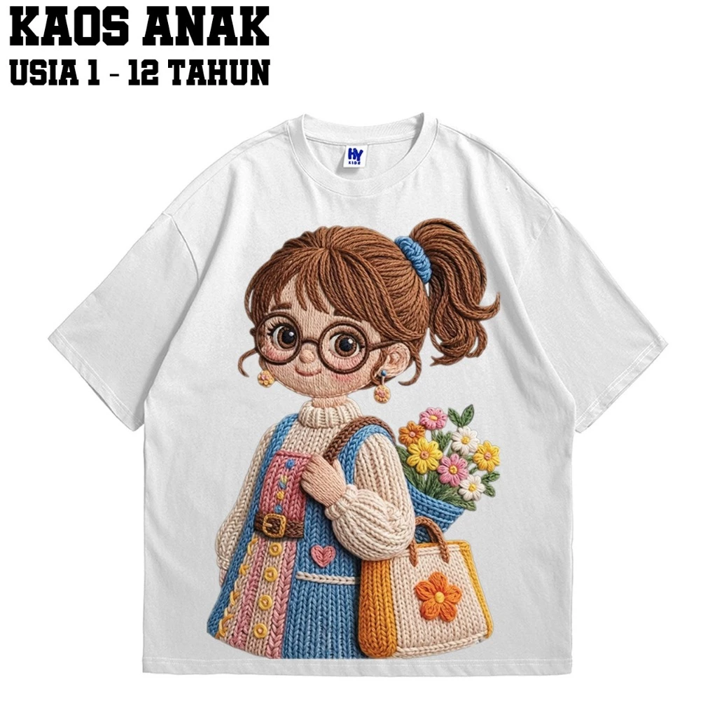 Kaos Anak Putih Minimalis